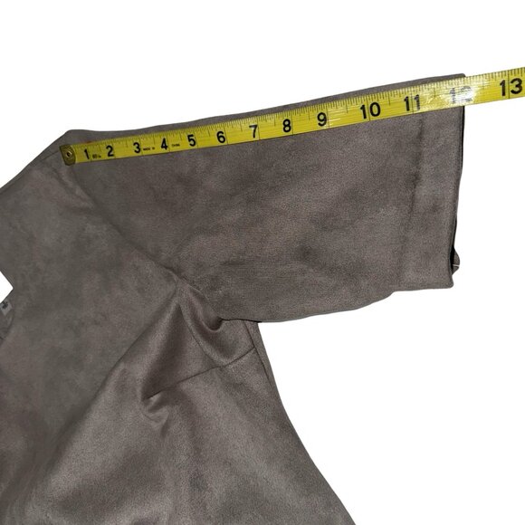 Anne Klein Women's Gray Faux Suede/Felt Midi Sheath Dress Sz 8 NWT - Picture 8 of 13